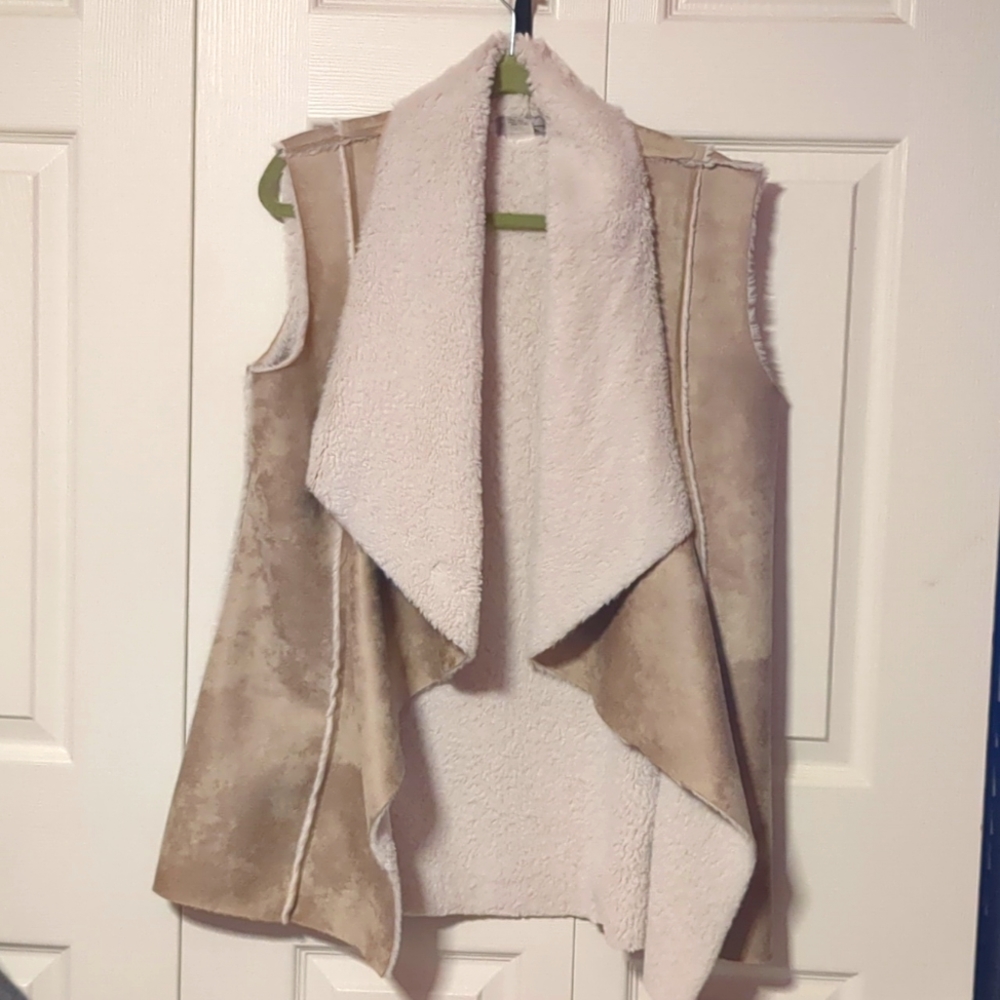 Faux fur/ faux suede vest.